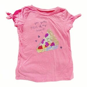 Pizza Sequin Pink Top